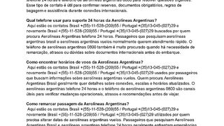 ({AEROLINEAS)} Como falar com a Aerolíneas Argentinas no Brasil?