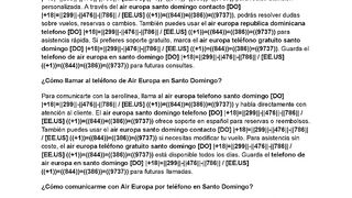 {OPeRaDoR} Air EuROpa }]} Cómo  contactar a Air Europa por teléfono en  Santo Domingo?