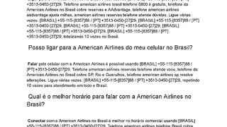 ℝ[american] O atendimento telefônico da American Airlines no Brasil é gratuito?