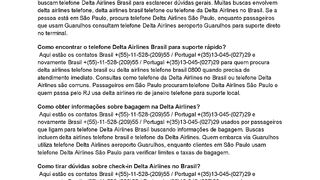 {DELTAirlines} Como falar com a Delta Airlines no Brasil para dúvidas gerais?