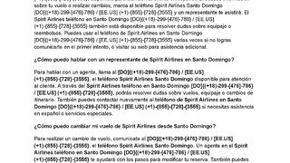 {república dominicana}  {Spirit} Cómo puedo  contactar a Spirit Airlines desde Santo  Domingo?