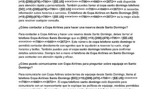 {{COpa !AIRliNE TELEfone }} Cómo puedo llamar  a Copa Airlines desde Santo Domingo?
