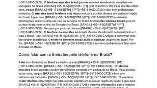 ℂ[Emirates] {Como falar com a Emirates pelo telefone no Brasil?