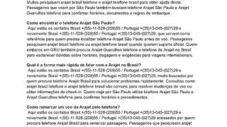 ({Arajet Brasil)} Qual é o telefone Arajet Brasil para atendimento?