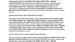 {{ AyUdA iberia TELeFoNE }} Cómo  contactar a Iberia por teléfono en Santo  Domingo?