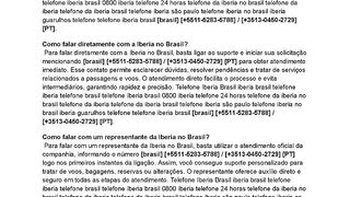 {{IbErIaTeLeFoNe[BR]}}Como falar com a Iberia no Brasil?