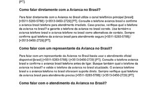 [55]{{AvIaNCaBrAsIL}} Como falar com a Avianca no Brasil?