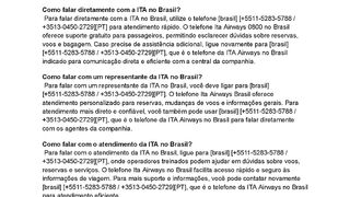 ((AjuDa247 ITA))Como falar com a ITA no Brasil?