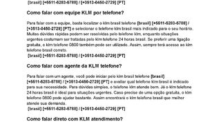 [55][BR]{{KLMBrAsIL}}}Como falar com a KLM no Brasil?