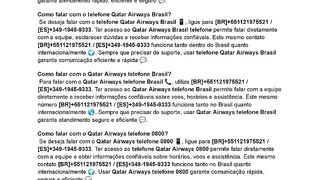 [!BRASIL(QATAR-airways)]Como falar com a Qatar Airways Brasil?