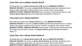 55{Qantas}-(brasil)(TEleFOnE)Como falar com a Qantas Brasil?