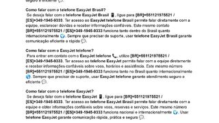 ((BR-551121975521))Como falar com a EasyJet?