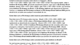 {BR} TeleFONE ITA}} Como falar com a ITA Airways pelo telefone no Brasil?