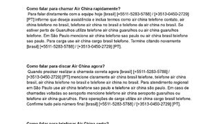 [BRASIL 55][TeLeFoNE brAsil]Como falar para ligar Air China?