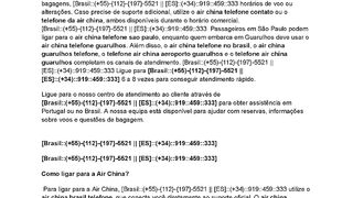 { !! AiR CHinA TELEfone !!} Como falar com a Air China no Brasil?