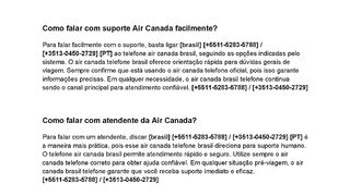 [➄❺１１-➄２➇２-➁❻Ѳ❾]Como falar com Air Canada hoje?