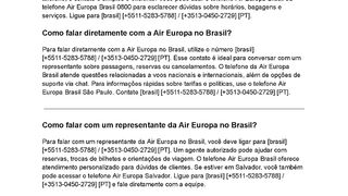 {{Air Europa [Brasil] TeLeFoNe }}Como falar com a Air Europa no Brasil?