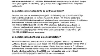 {BR} !! LUftHanSa  TELEfoNE} Como falar com a Lufthansa Brasil?