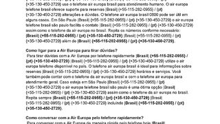 AiR EuRoPa TeleFONE Como falar com atendente da Air Europa pelo telefone?