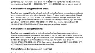 )) EaSyJet-TelEfoNe-suporte((- Como falar com telefone easyjet brasil?