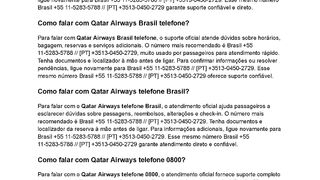 Qatar-irways!! Como falar com o telefone Qatar Airways Brasil?