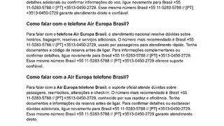 Air Europa Brasil ?  Como falar com a Air Europa telefone?