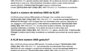 [ kLm-portugal-airlines]Como falar com a  KLM?