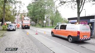 Дикий шторм уничтожает Германию. Ураган сносит крыши