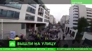 Жители Франции, Италии и Швейцарии продолжают митинговать...