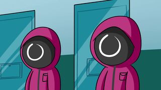 Squid Game Pink Soldiers daily life