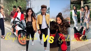 Girls attitude VS boys attitude tik tok video // funny tik tok video