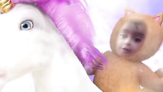 Horse riding video with kid
