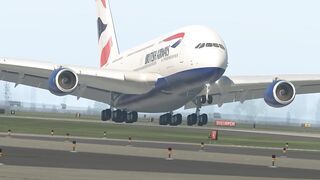 A380 Runwa Overrun Emergency Landing X Plane 11(720p).