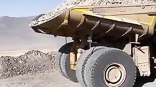 Unloading 310 tons of heavy material dumbstruck komatsu shorts trending viral
