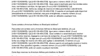 Como falo com o atendimento ao cliente da American Airlines no Brasil pelo telefone?