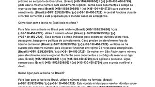 {????????????????????????  ????????????????????}Como falar com a central de atendimento da Iberia no Brasil?