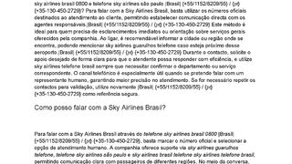 {????????????????????????????????}Como posso falar com a Sky Airlines Brasil?