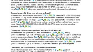 ｉℝ ????????ᶤᵃ????????????????????Como falar com a Air China Brasil TeLefone BrasiL?