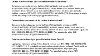 {uniTed-Airlines}Como falar com a  United Airlines no Brasil?