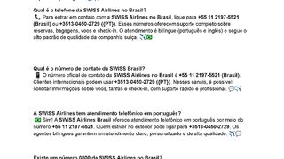 [Br55 Ajuda247]Como falar com a SWISS  Airlines por telefone no Brasil?
