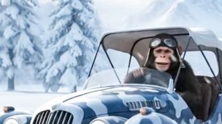 Funny Monkey Haye Badi Thand Ay Mera Viah Krao