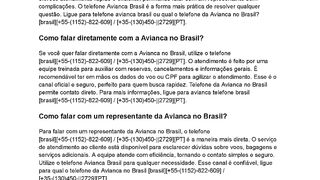 Como falar com a Avianca no Brasil?