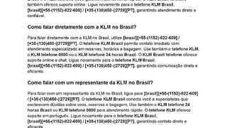 [TELEFONE][ BR ]Como falar com a KLM no Brasil?