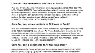 {{???????????? ????ℝ????ℕℂ????}}Como falar com a Air France no Brasil?
