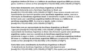 {{BRASIL}} Como falar com a Aerolíneas Argentinas no Brasil?