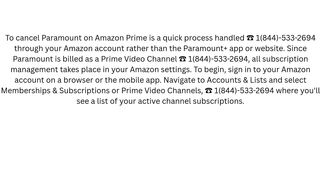 How do I cancel Paramount on Amazon Prime?Step-By-Step Process