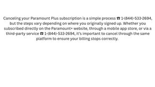 How do I cancel my subscription for Paramount Plus? Canceling your subscription
