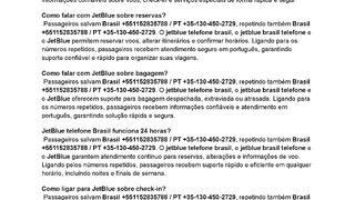 Como ligar para JetBlue no Brasil?