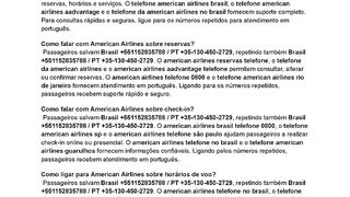 Como ligar para American Airlines no Brasil?