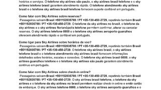 Como entrar em contato com Sky Airlines no Brasil?